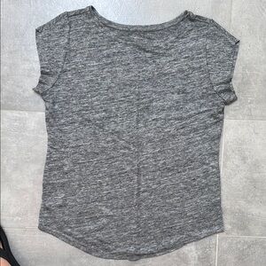 LOFT Gray Short Sleeve Tee Relaxed Fit
